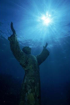 "Christ of the Abyss Statue, Pennekamp State Park, FL" Photographic Print